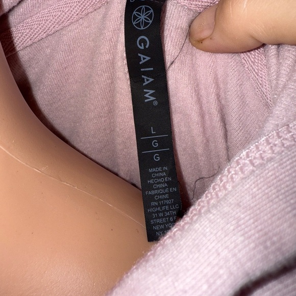 GAIAM Light Pink Pullover Hoodie Athleisure Sweatshirt Size L - Picture 5 of 6